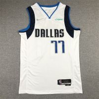 【3 Styles】2022 2023NBA Jerseys Dallas Mavericks 77# DONCIC Regular White 75Th New Sponsor Basketball Jersey