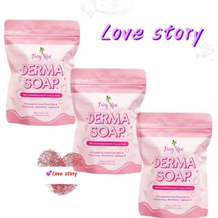 Love Story Set Of 3 Skin Fairy Derma Soap Cleansing/Smoothens/Lightens