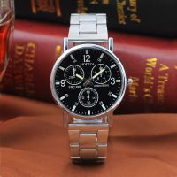[COD] MODIYA three-eye steel belt casual watch mens quartz manufacturers spot gift wholesale male