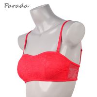 (โปร++) Parada เซต บรา,กางเกงใน สีแดงสดใส บราไร้โครง ยกทรงเกาะอก กางเกงในบิกินนี่ ผ้าลูกไม้ยืด SV1518,SV6B19 ราคาถูก บิกินี่ ชุดว่ายน้ำ ทูพีช บิกินี่ผู้หญิง