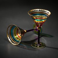 【CW】►  European Hand Painted Wine Glasses Lead-free Personality Cocktail Glass Goblet Bar Hotel Wedding party Drinkware