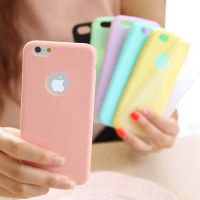卐 Fashion Cute Candy Colors Soft TPU Silicon phone cases for Apple iPhone 5 5S 5SE 6 6S 7 Plus Case Silicone Back Cover Coque