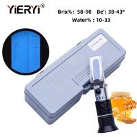 yieryi Refractometer Honey Tester 58-90 Brix 38-43°Baume 12-27 water Beekeeper bee Honey Refractometer Sugar Meter