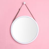 ❒ Wood Wall Hanging Round Mirror Creative Bathroom Mirror Simple Fashion Dressing Table Vanity Mirror Home Decoration mx9111559