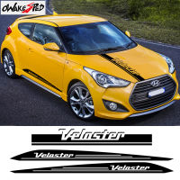 Car Sport Styling Hood Bonnet Stripes Decor Stickers Side Skirt Door Vinyl Decals For-Hyundai Veloster Auto Stickers Accessories