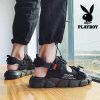 Playboy Sandals Mens Summer Outerwear ins Trendy Non-Slip Wear-Resistant Sports Casual Beach Slippers Summer