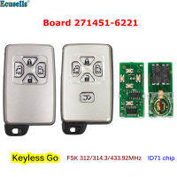 Smart Keyless Go Remote Key Fob FSK 312MHz 314.3MHz 433.92MHz ID71 Chip for Toyota Alphard Previa Sienna Board 271451-6221