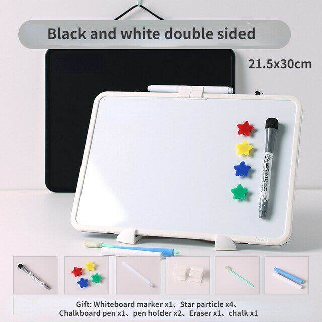 magnetic-double-sided-whiteboard-for-childrens-home-teaching-erasable-hanging-black-and-white-dual-purpose-small-blackboard