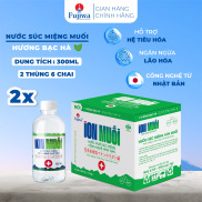 Nước súc miệng ion muối hương bạc hà FUJIWA - 2 thùng 6 chai 300ml