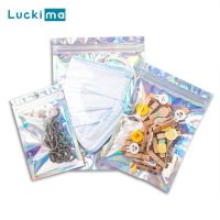 16 Sizes Thick Ziplock Bag 100/200Pcs Aluminum Foil Pouches Self Sealing Gift Bag Sundries Food Storage Bag Sealing Package Food Storage Dispensers