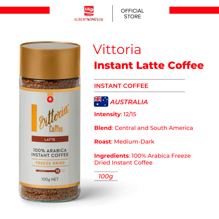 Vittoria ‘Latte’ Arabica Freeze Dried Instant Coffee (100g) Lazada