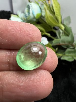 พลอย columbia โคลัมเบีย Green Emerald มรกต very fine lab made oval shape 10x13 มม mm..10 กะรัต 1เม็ด carats (พลอยสั่งเคราะเนื้อแข็ง)