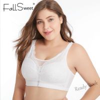 【Ready Stock】 ♕ C15 FallSweet Full Coverage Sleeping Bras Wireless Minimizer Plus Size Soft Lingerie 42-48