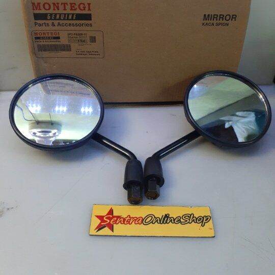 Kaca Spion Motor Honda Scoopy Spion Bulat Hitam Montegi Genuine Parts Lazada Indonesia