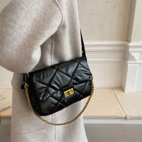 Trendy Quilted Small Nylon Shoulder Crossbody Bags for Women 2021 Hit Womens Winter Branded Trending Chain Handbags and Purses