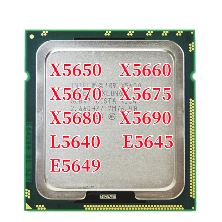 xeon-x5650-x5660-x5670-x5675-x5680-x5690-l5640-e5645-e5649โปรเซสเซอร์หกคอร์2-66กิกะเฮิร์ตซ์-lga1366-12mb-ซีพียูเซิร์ฟเวอร์แคช-l3