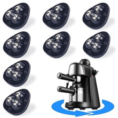 8pcs Self Adhesive Type Mute Ball Universal Wheel 3 Beads Furniture Casters Resistant Load-bearing Home Hardware Accessories