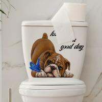 ✐卐 MS4030 - ZC English bulldog butterfly wall stickers bathroom toilet decorates a wall stick adhesive wall