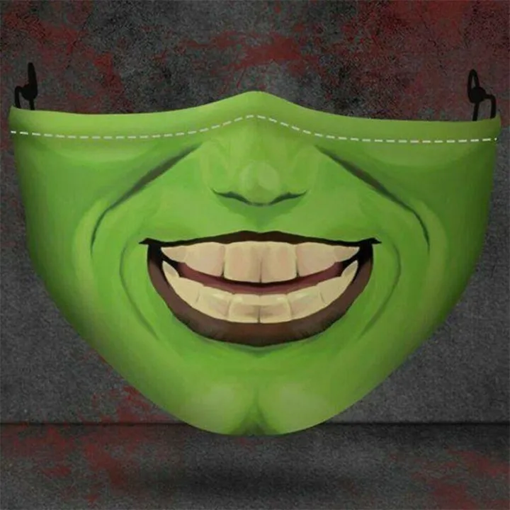 Face Masks Stanley Ipkiss Funny Halloween Jim Carrey Grimace Adult ...