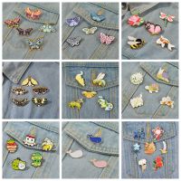 【DT】hot！ 5Pcs/Set Fun Insect Enamel Pins Whale Brooches Accessories Lapel Badge Price