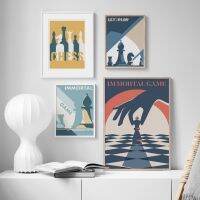 Nordic Chess Immortal CHECKMATE เกม Wall Art ภาพวาดผ้าใบสำหรับห้องนั่งเล่นตกแต่งบ้าน