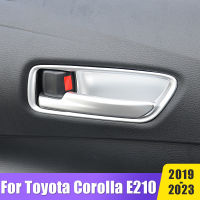 ABS คาร์บอนภายในรถประตู Handle Bowl ครอบคลุม Trims สติกเกอร์อุปกรณ์เสริมสำหรับ Toyota Corolla E210 2019 2020 2021 2022 2023 Hybrid