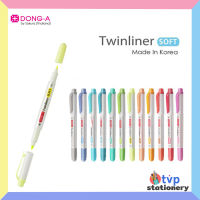 DONG-A ปากกาเน้นข้อความ ปากกาไฮไลท์ Twinliner SOFT  สีพาสเทล 1 ด้าม