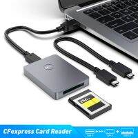 เครื่องอ่านการ์ด CFexpress Type B แบบเครื่องอ่านการ์ดยูเอสบี USB3.1 Gen2 10Gbps ประเภทอ่านการ์ดประเภท C อะแดปเตอร์เมมโมรี่การ์ด SLR อุปกรณ์เสริมแล็ปท็อป