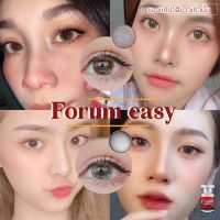 ?ขายดีที่1 ห้ามพลาด ? มีค่าสายตา Lovelylens Forum Easy Gray Brown  บิ๊กอาย สุดปัง คอนแทคเลนส์ รายเดือน มีอย แถมตลับฟรี  เลนส์นิ่ม สวยปังมาก