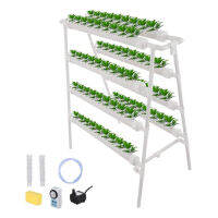 4ชั้น72ไซต์พืช Hydroponic Grow Kit,ระบบปลูก8ท่อสองด้าน,อุปกรณ์การเพาะปลูกแบบไร้ดินสำหรับระเบียงครอบครัว,ใช้สำหรับปลูกผัก