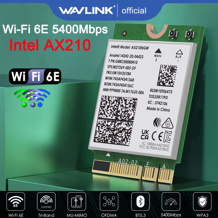 Intel AX200 NGFF M.2 Wireless Wifi Card Intel WiFi 6E AX210NGW Bluetooth  Adapter