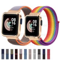 ▤❒❂ Nowy nylonowy pasek do zegarka Xiaomi Redmi 3 etui metalowe etui ochronne pasek bransoletka Mi Watch Lite zderzak Correa Band