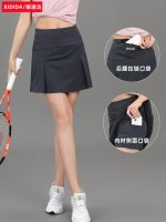 Womens sports short skirt quick-drying fitness running marathon half-length pleated skirt fake two-piece badminton tennis skirt pants summer