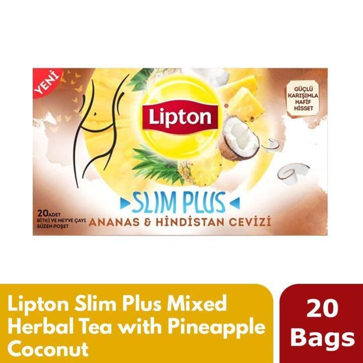 Lipton Slim Plus Mixed Herbal Tea with Pineapple Coconut 20bags 36g