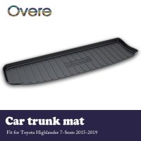 1Set Car Cargo rear trunk mat For Toyota Highlander 7-Seats 2015 2016 2017 2018 2019 Anti-slip Waterproof mat Rear Trunk Tray Cargo Boot Liner Mat Floor Protector Carpet Mud Kick Accessories