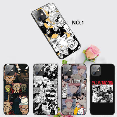 Casing หรับ iPhone 14 13 11 Pro Max 11 Mini 8+ 8 Plus G144 Jujutsu Kaisen Yuji Itadori Anime Pattern Phone เคสโทรศัพท์ อ่อนนุ่ม TPU Shockproof Black ปก