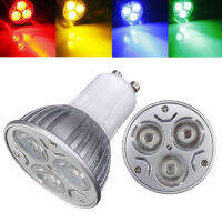 【❉HOT SALE❉】 dongdangx59 หลอดไฟสปอตไลท์ประหยัดพลังงาน Led 3ดวงสำหรับโคมไฟบ้านขนาด85-265โวลต์สีขาว/สีวอร์มไวท์/แดง/เหลือง/น้ำเงิน/เขียวขนาดใหญ่ Gu10