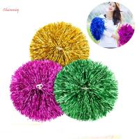 SHINNIY ของทีมกีฬาอุปกรณ์เต้นด้ามพลาสติกมัณฑนากรสายสีเมทัลลิค Pompoms เชียร์เต้นรำเชียร์สตรีมเมอร์ปอมปอมเชียร์ลีดเดอร์ป้อมปอม