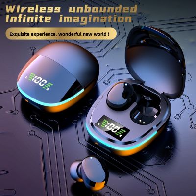 （Orange home earphone cover）G9S TWS ชุดหูฟังหูฟังสเตอริโอหูฟังไร้สายบลูทูธ,ชุดหูฟังเล่นกีฬามินิไมโครโฟนพร้อมกล่องชาร์จสำหรับ Iphone Samsung