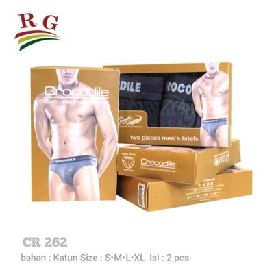 กางเกงชั้นใน ลายหนังจระเข้ ขนาดเล็ก สําหรับผู้ชาย Cr262 2 ชิ้น rhh