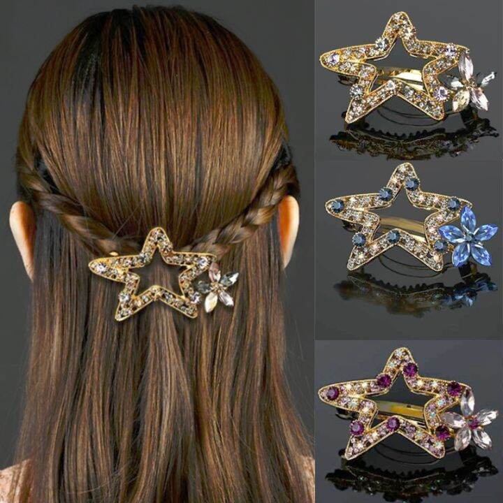 simple-korean-headdress-girls-broken-hair-spring-clip-star-hairpin-top-horizontal-clip-hair-ornament