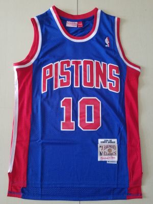 Ready Stock Ready Stock Mens 10 Dennis Rodman Detroit Pistons Mitchell Ness 1988-89 Basketball Swingman Jersey - Blue