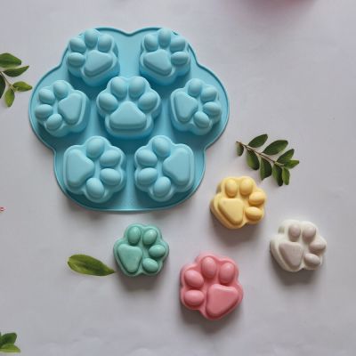 Paw Print Silicone Mold Dog Cat Animal Paw Mould For Candy Chocolate Jelly Pudding Soap Ice Cube Tray Dog Cat Treats Ice Maker Ice Cream Moulds