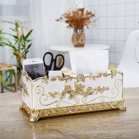 2022European creative tissue box desk storage box retro tissue box luxury tissue dispenser tissue box desktop decoration