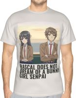 Rascal Does Not Dream of Bunny Girl Senpai Tshit Novelty Summer 3D Printed Crewneck Short Sleeves Tops for Man