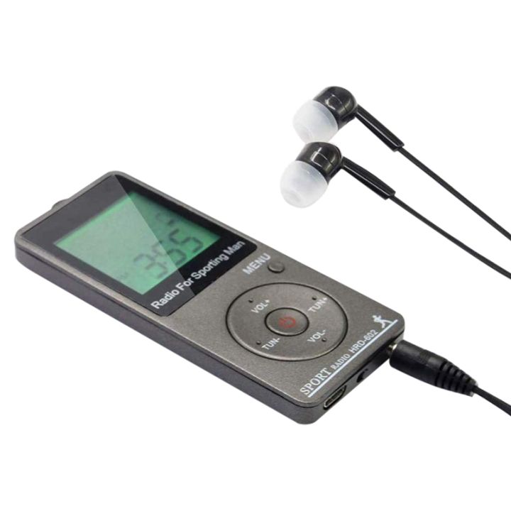 AM FM Portable Radio Personal Radio with Headphones Walkman Radio with  Rechargeable Battery Digital Display Stereo Radio 