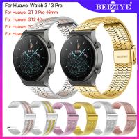 สายโลหะ สำหรับ Huawei Watch GT 2 Pro GT 2E GT 2 46mm ร์ทวอทช์ สายรัดสแตนเลสของ สำหรับ Huawei Watch 3 /3 Pro สร้อยข้อมือสายรัดข้