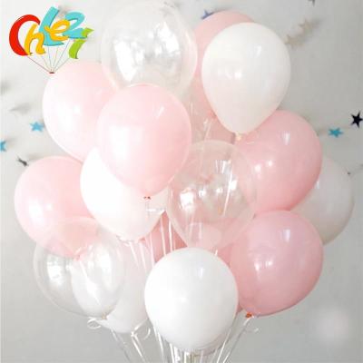 30Pcs/lot Pink Clear White Round Ballons Transparent Balloons Latex Helium Float Birthday Party Baby Shower Wedding Decor Balls Balloons