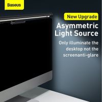 Baseus Led Desk Lamp Adjustable Reading Screen Hanging Light โคมไฟตั้งโต๊ะอ่านหนังสือแบบชาร์จ Computer Eye Protection Lamp USB Rechargeable Light for Office Home