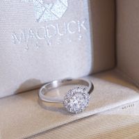 MadDuckJewels RG1622 แหวนเงินแท้925 เพชร CZ ชุบโรเดียม